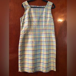 New Natural Instinct blue/green silk dress. 100%Silk Size 12 $25.00